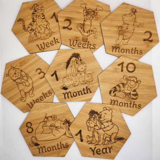 Winnie the Pooh Newborn Milestone Tiles