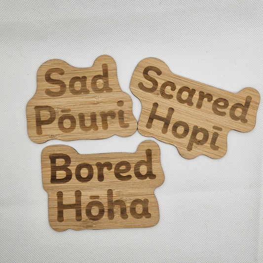 Wooden Emotion Words