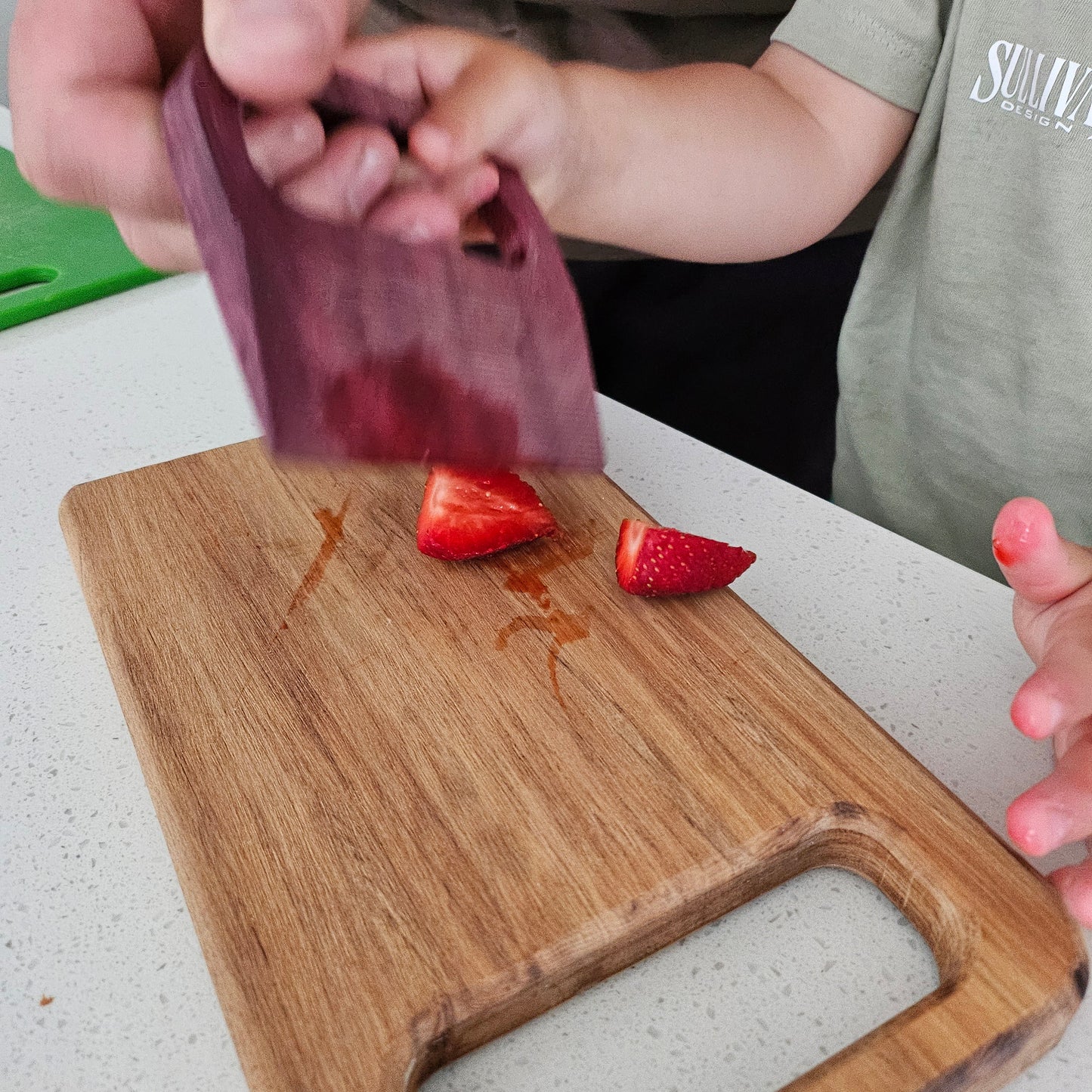 Children's Wooden Chopping Board and Knife
