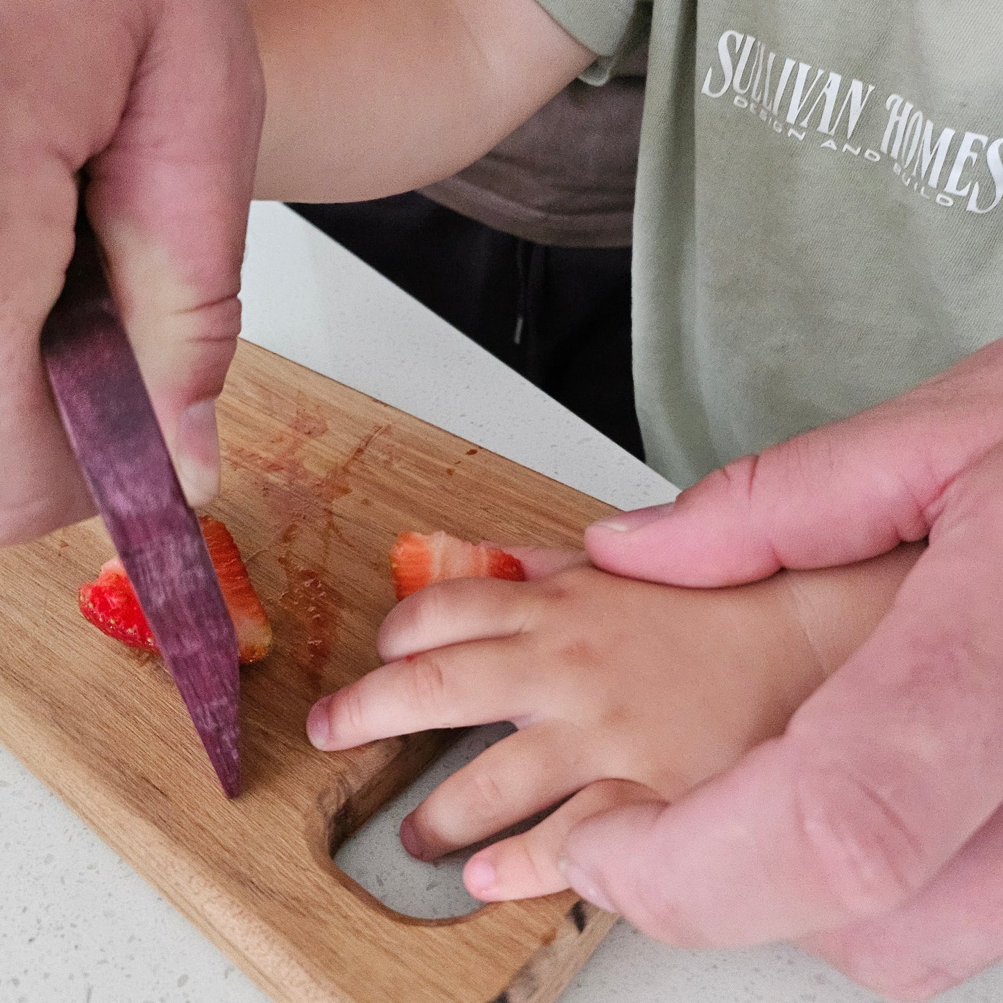 Children's Wooden Chopping Board and Knife