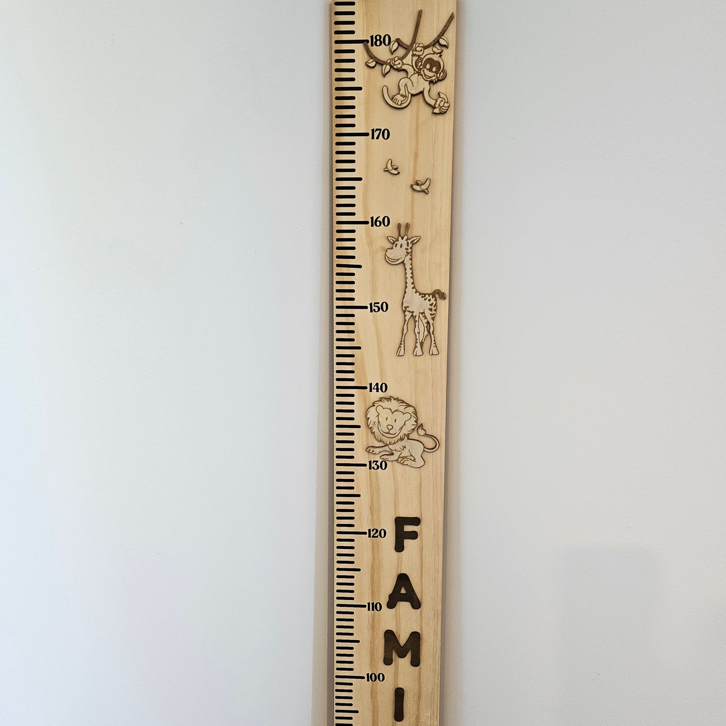 Jungle Wooden Height Chart