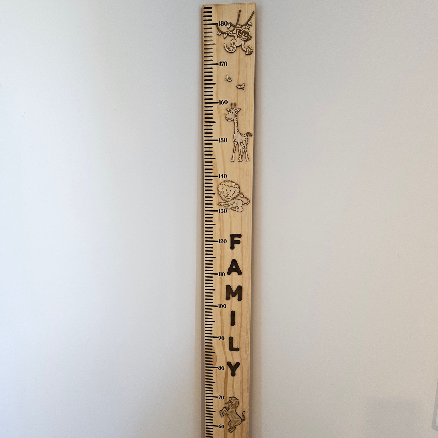 Jungle Wooden Height Chart