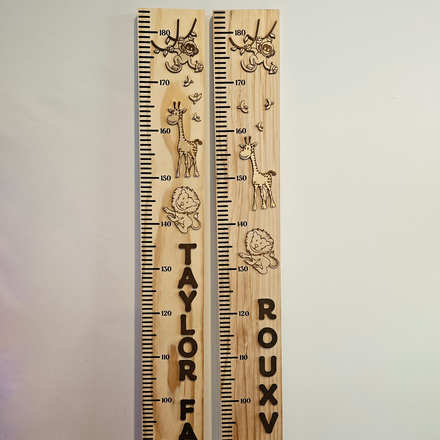 Jungle Wooden Height Chart