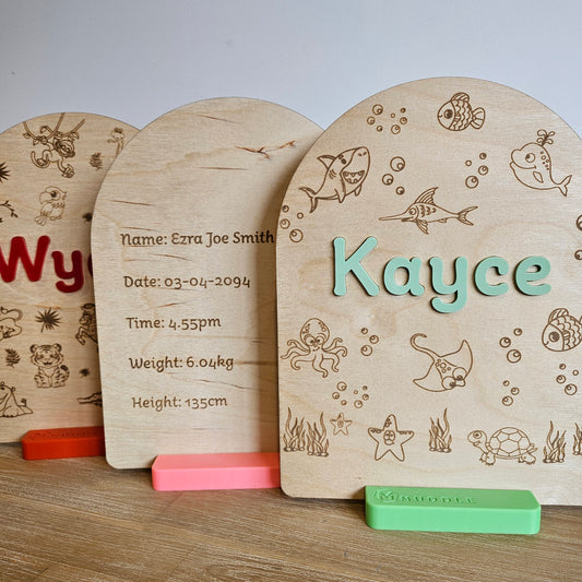 Personalised Baby/Birth Plaque