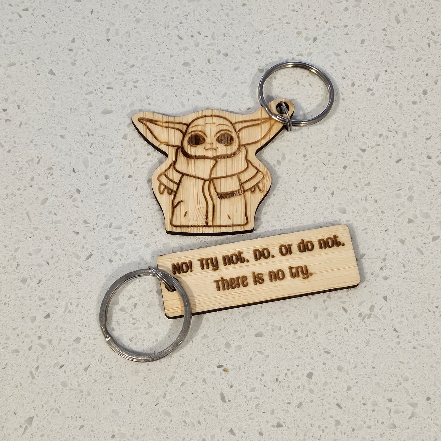 Assorted Wooden Keyrings