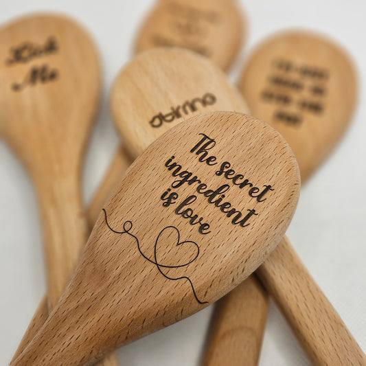 Wooden Spoons with Sayings