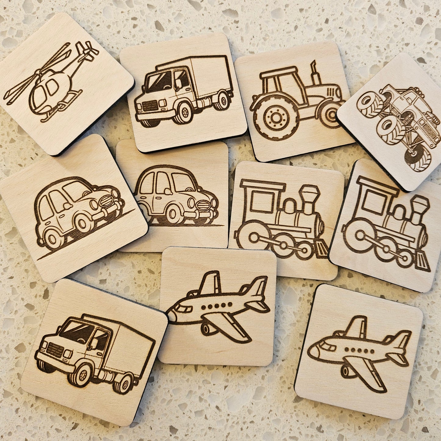 Personalised Wooden Matching Tiles