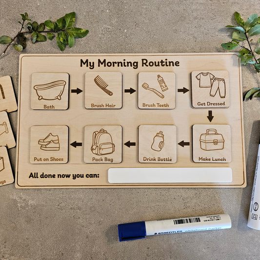 Wooden Customisable Routine Chart