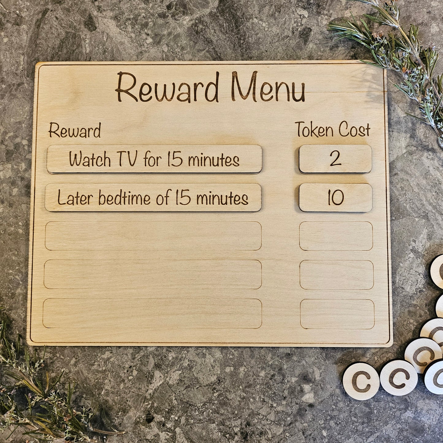 Reward Menu