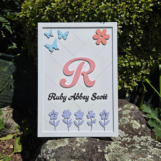 Flowers Name Sign