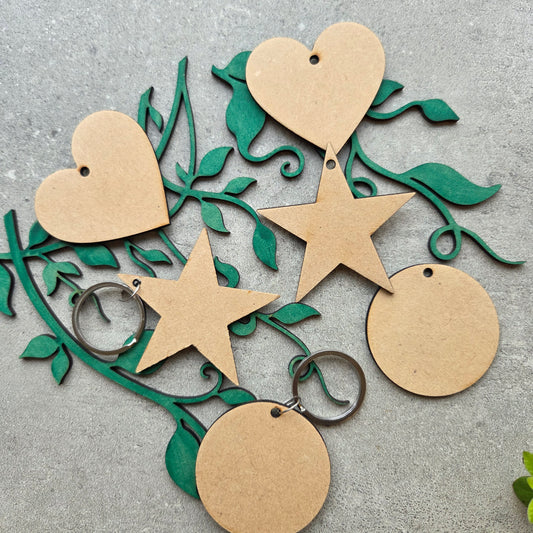 Blank Keyring Shapes