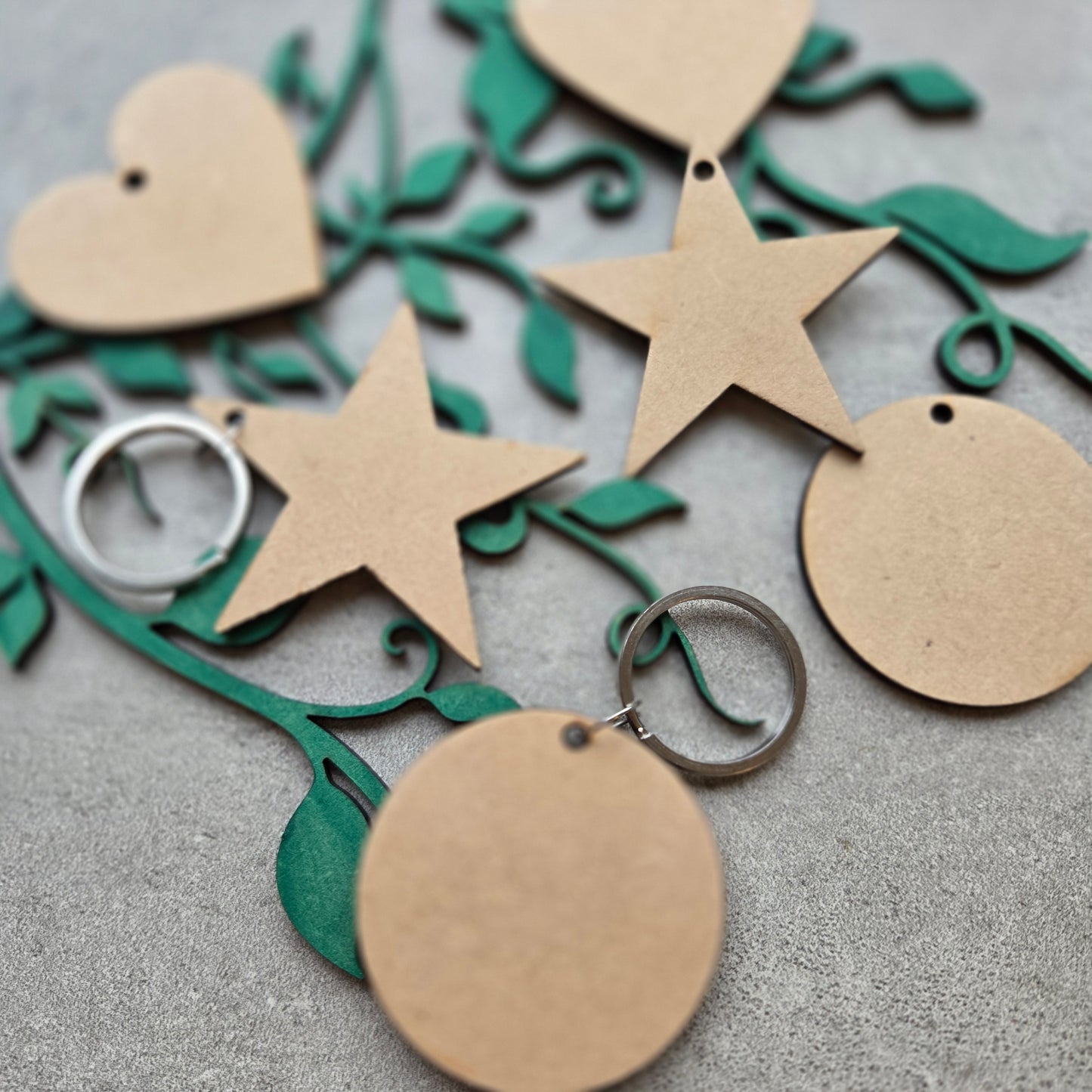 Blank Keyring Shapes
