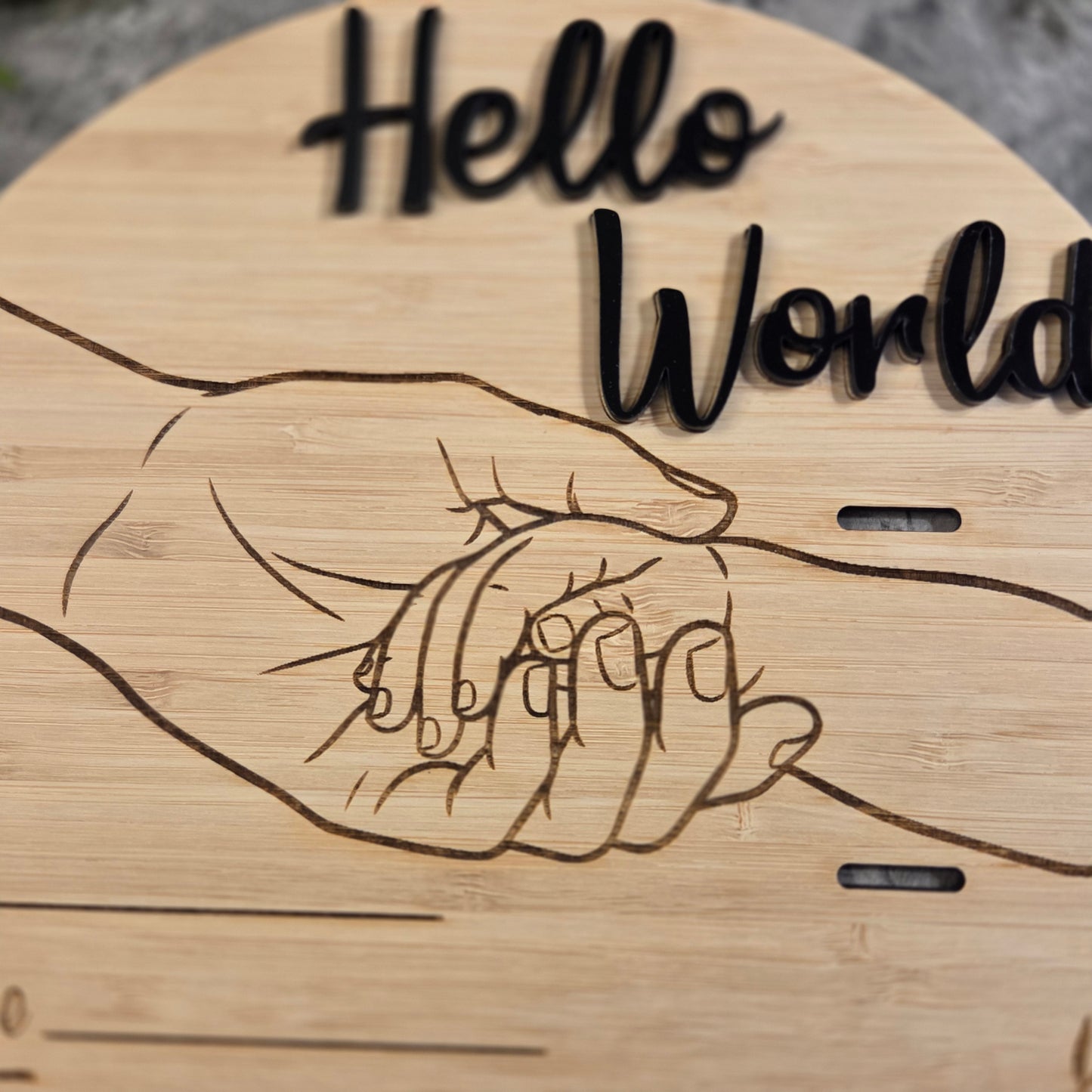 Hello World Nursery Sign