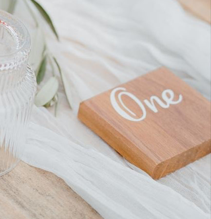 Wooden Table Numbers- Customisable