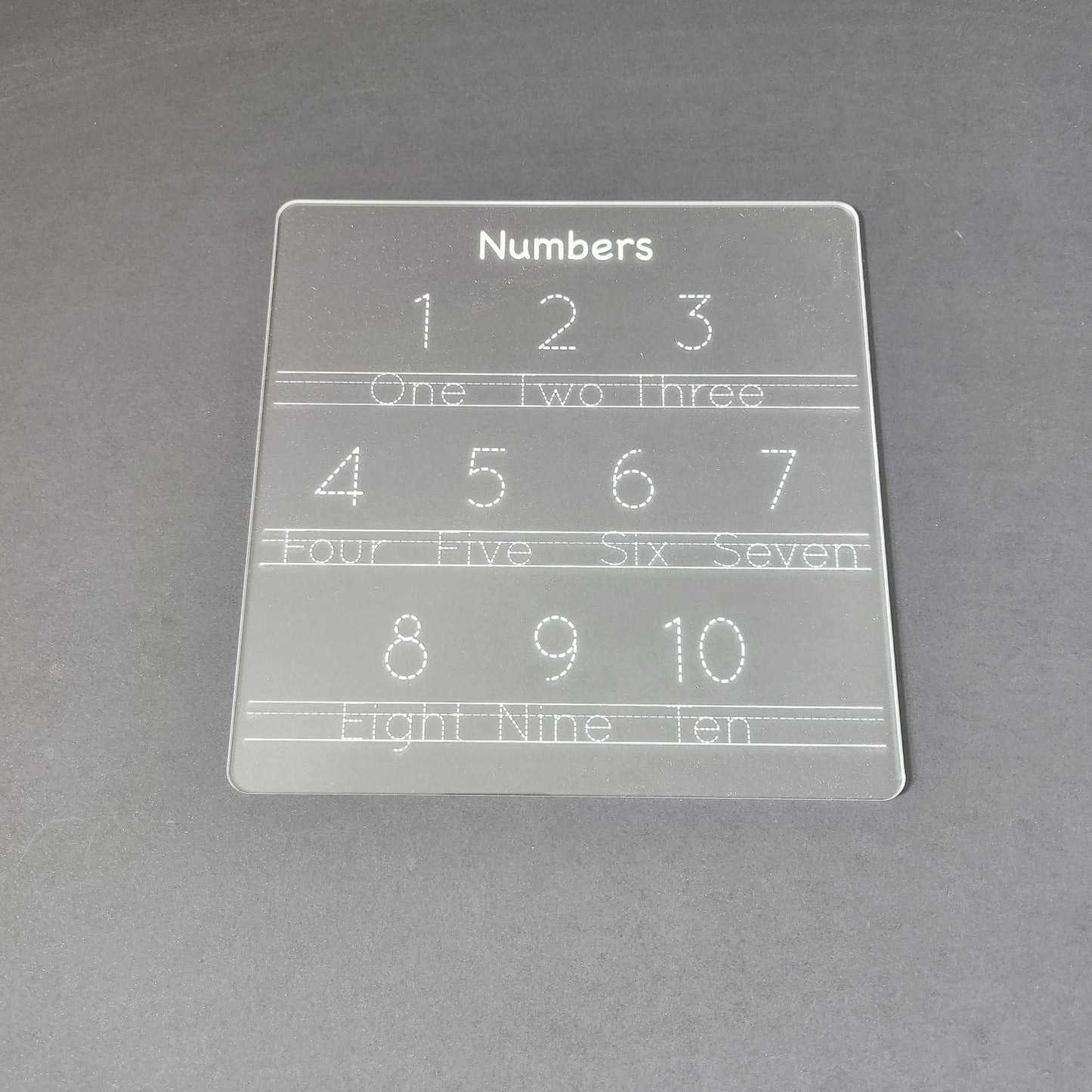 Wipe Clean Numbers
