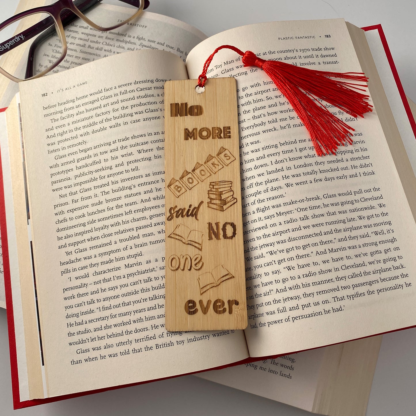 No More Books Bookmark