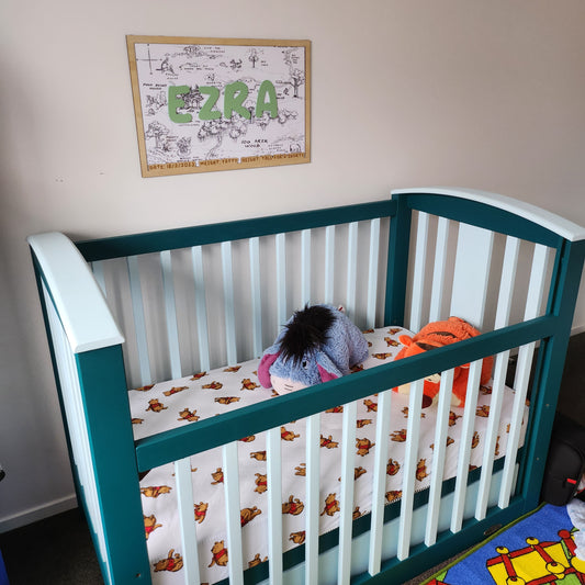 Name Sign Wooden Winnie the Pooh Background