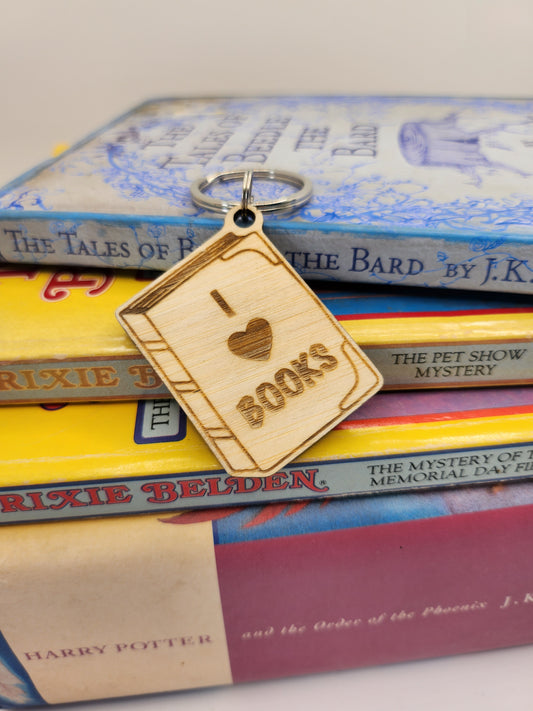 I love Books Keyring