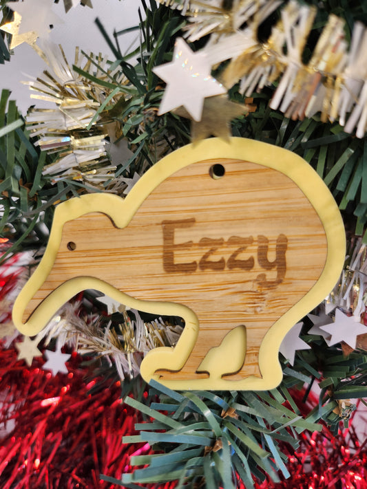 Personalised Kiwi Christmas Decoration