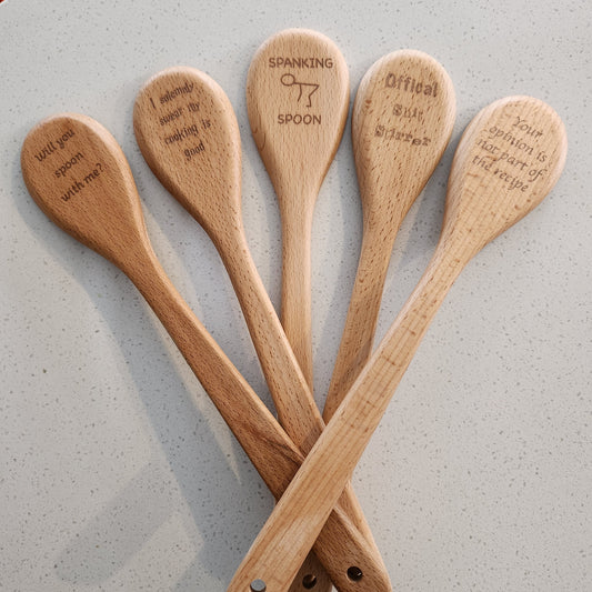 Wooden Spoons with Sayings