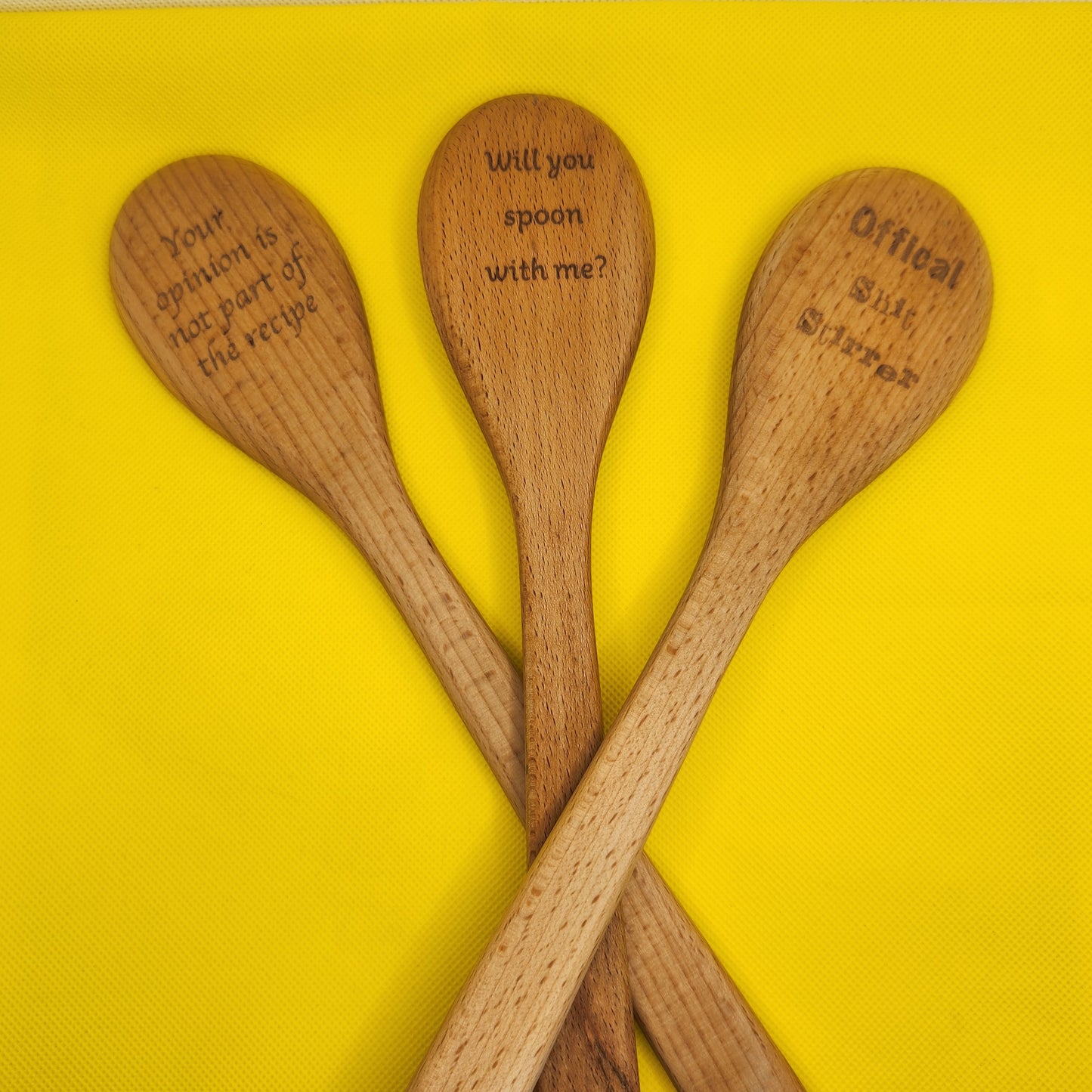 Wooden Spoons with Sayings