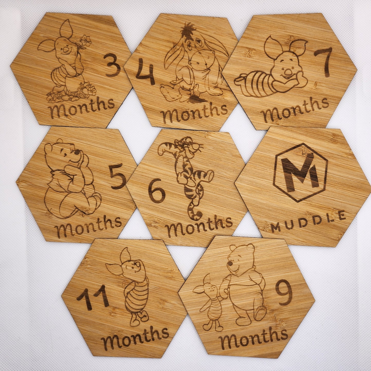 Winnie the Pooh Newborn Milestone Tiles