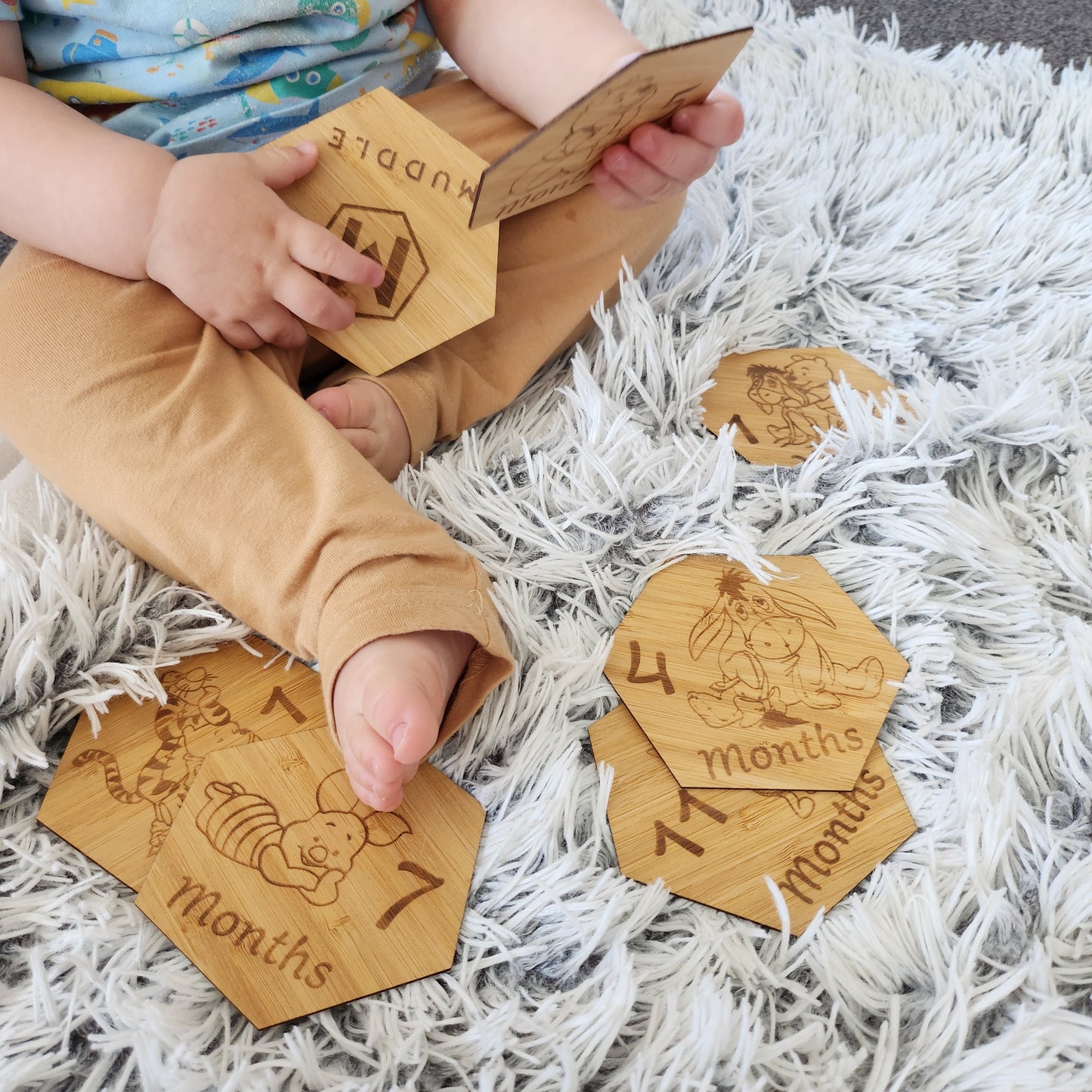 Winnie the Pooh Newborn Milestone Tiles