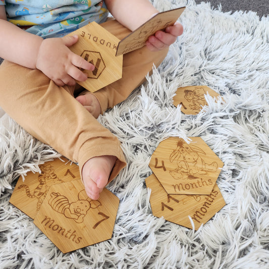 Winnie the Pooh Newborn Milestone Tiles