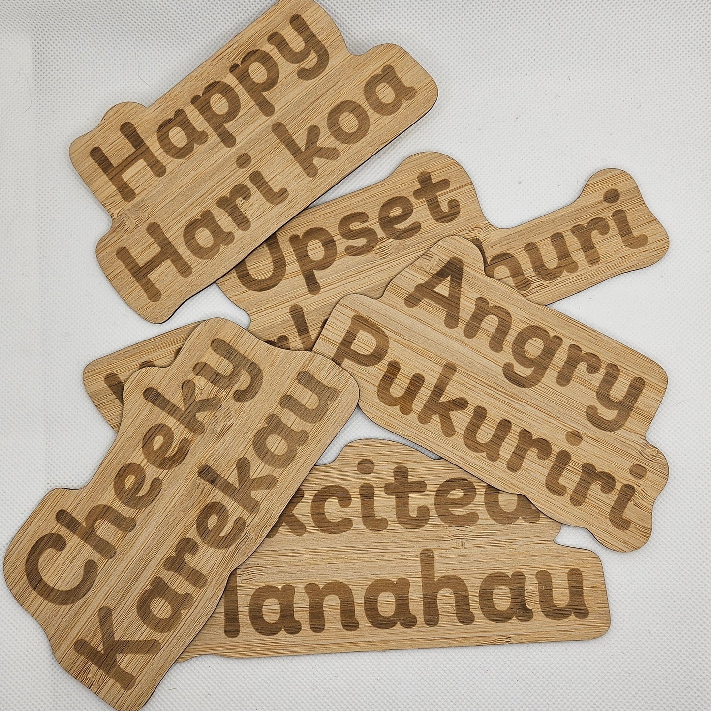 Wooden Emotion Words