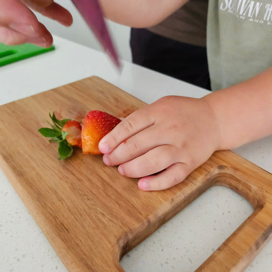 Children's Wooden Chopping Board and Knife