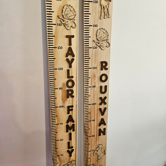 Jungle Wooden Height Chart