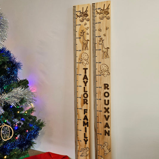 Jungle Wooden Height Chart