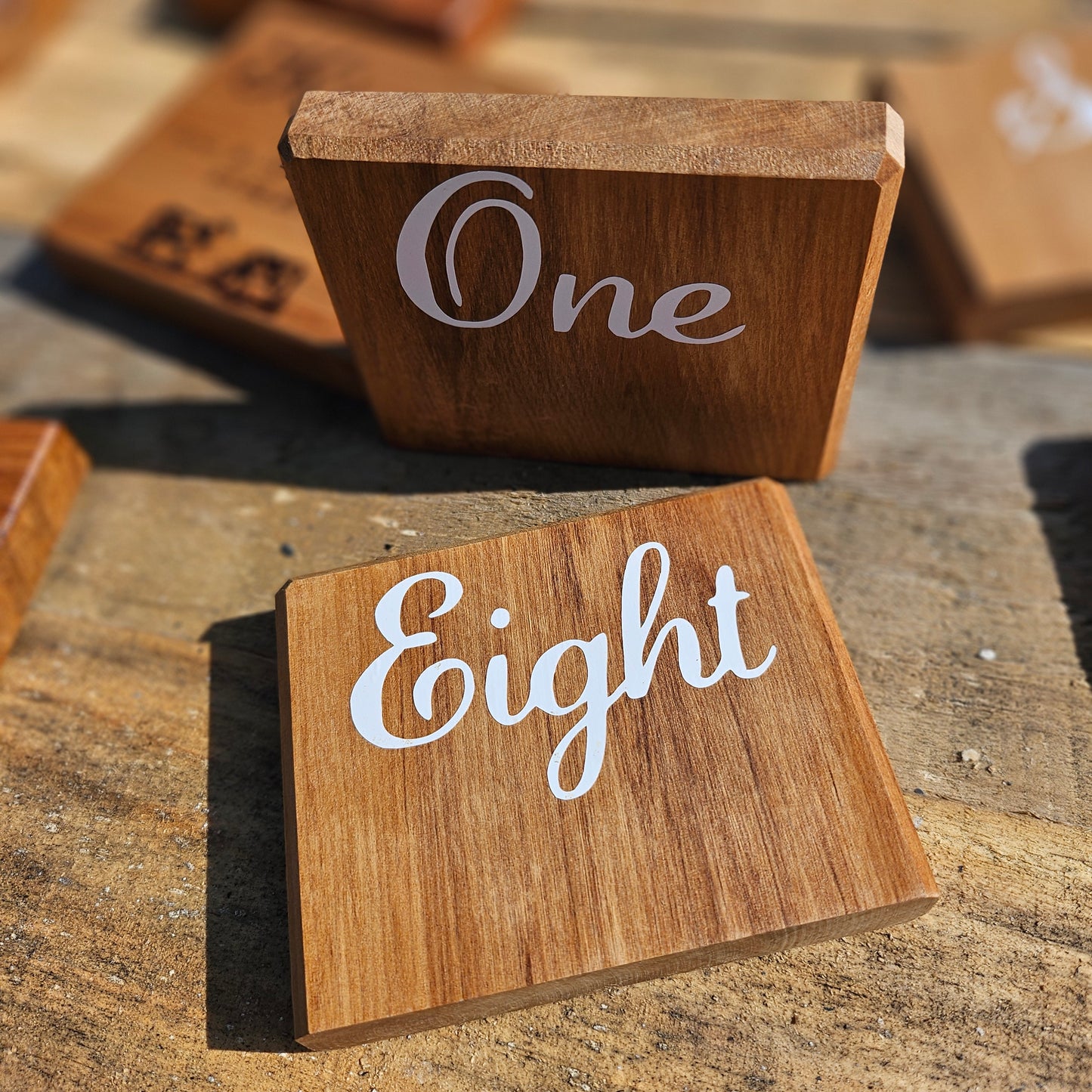 Wooden Table Numbers- Customisable