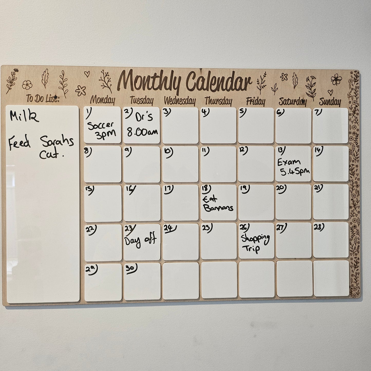 Monthly Calendar- Floral