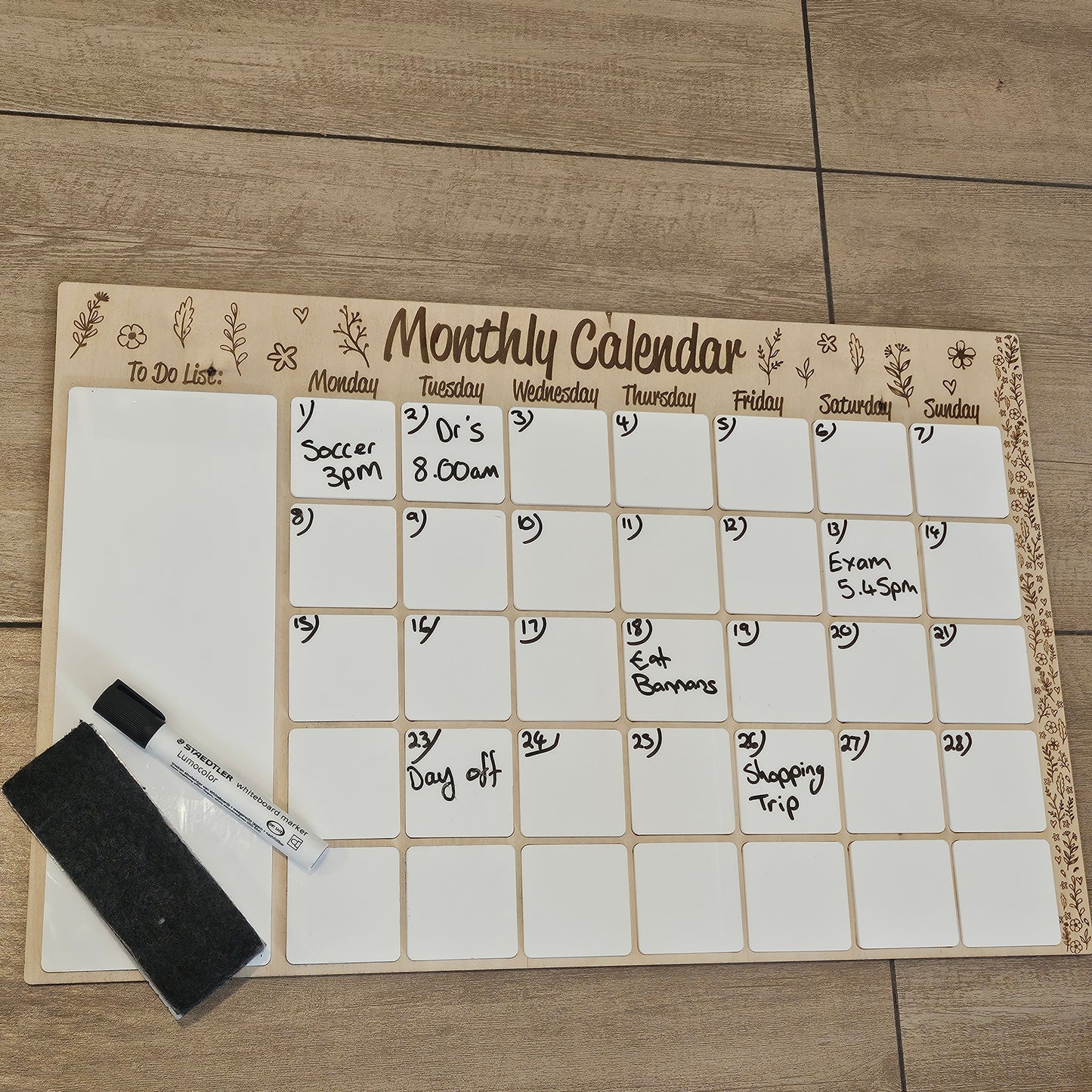 Monthly Calendar- Floral