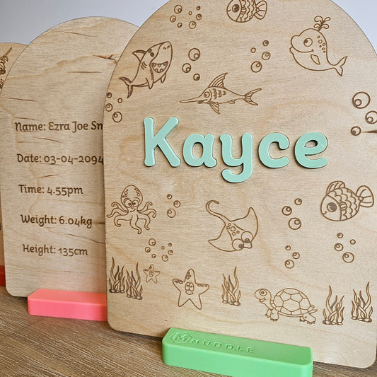 Personalised Baby Plaque