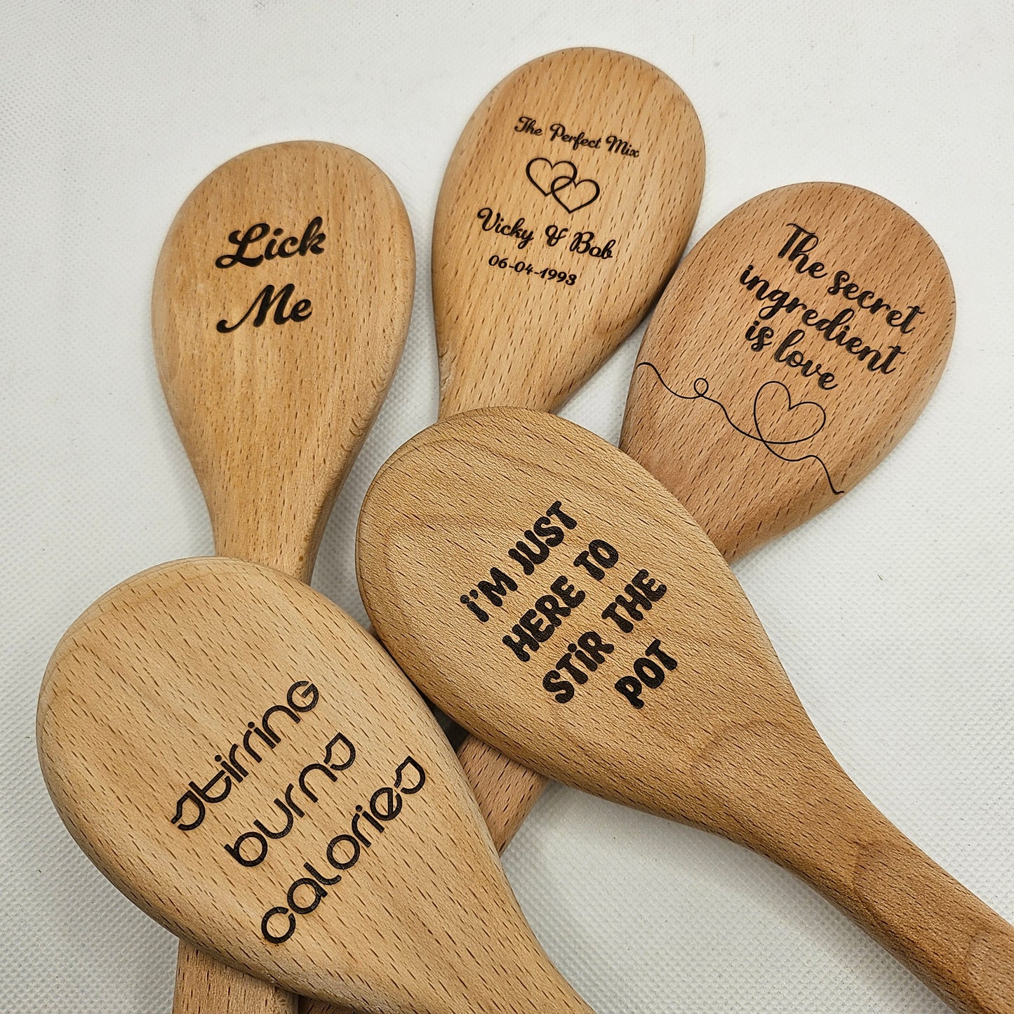 Wooden Spoons with Sayings