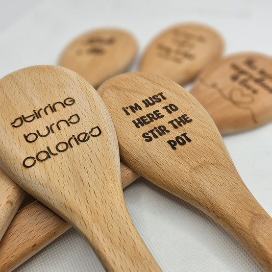 Wooden Spoons with Sayings
