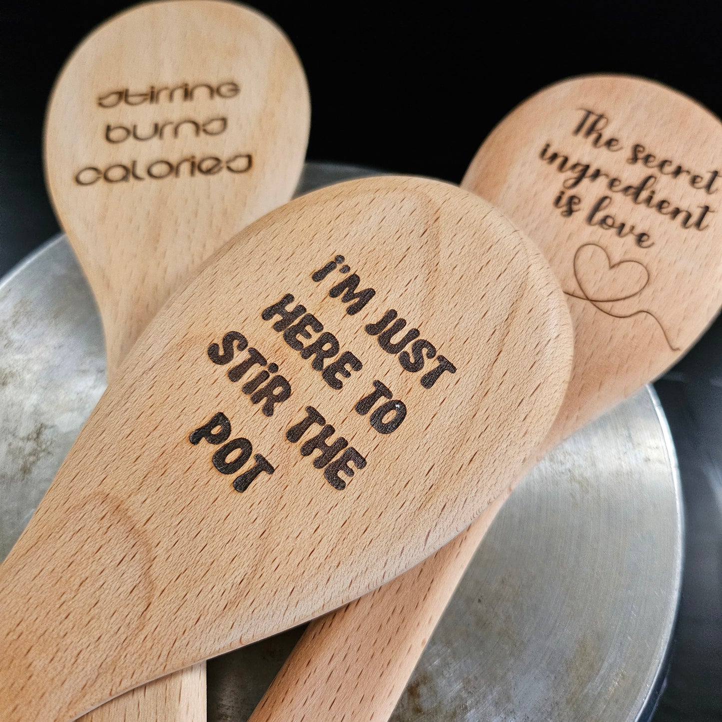 Wooden Spoons with Sayings
