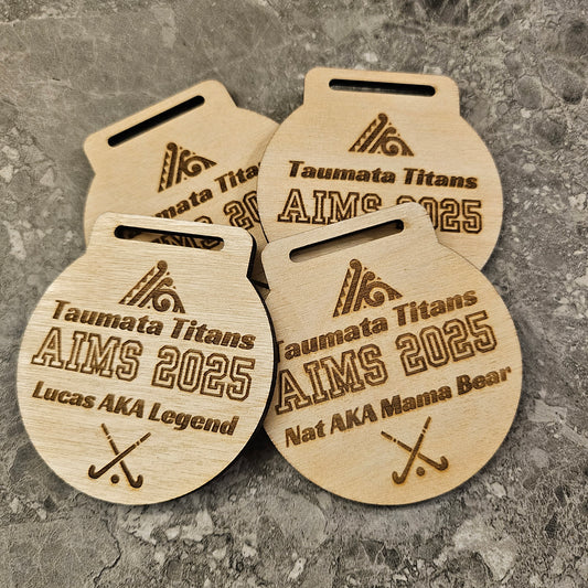 Customisable Wooden Medals