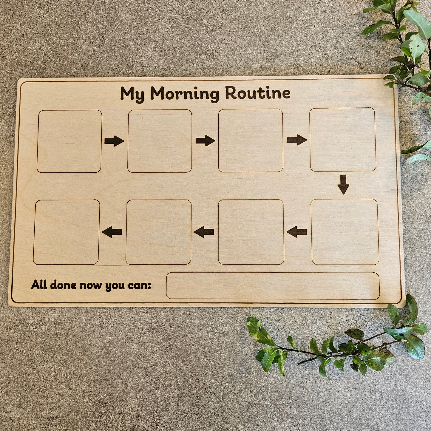 Wooden Customisable Routine Chart