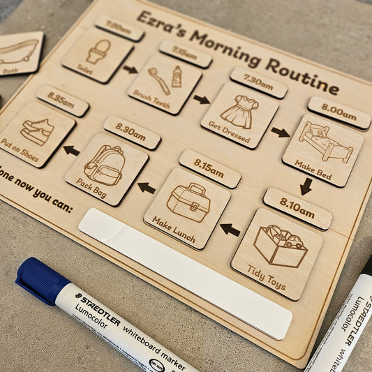 Wooden Customisable Routine Chart