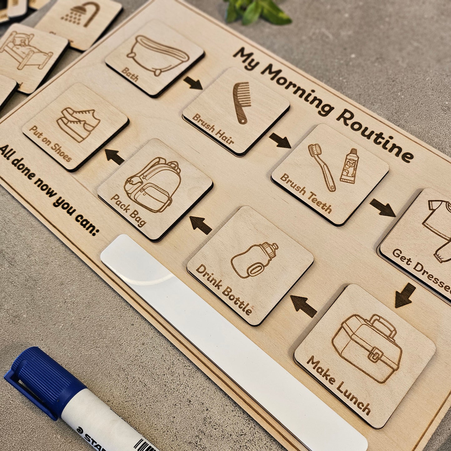 Wooden Customisable Routine Chart