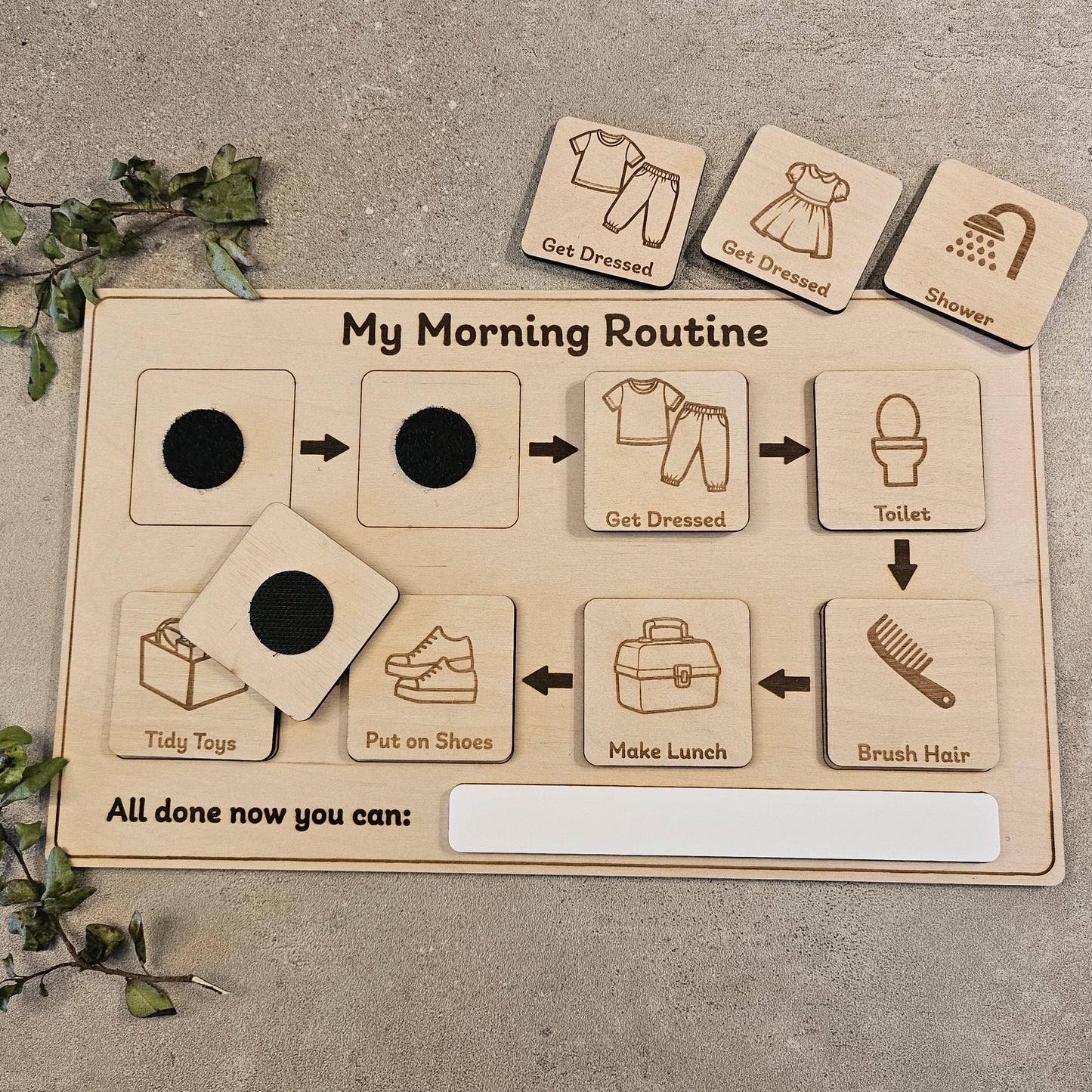Wooden Customisable Routine Chart