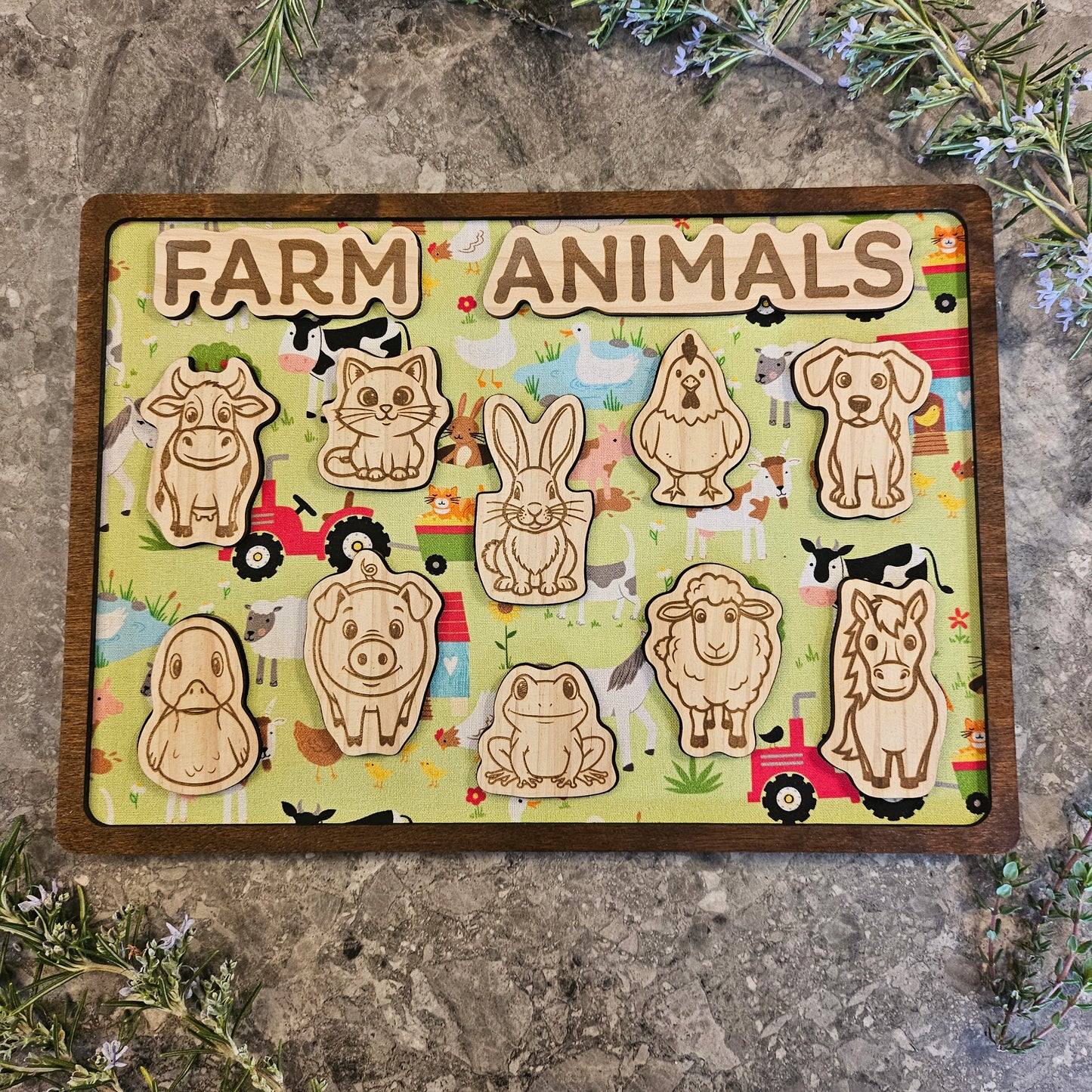 Farm Animal Wooden and Fabric Puzzle