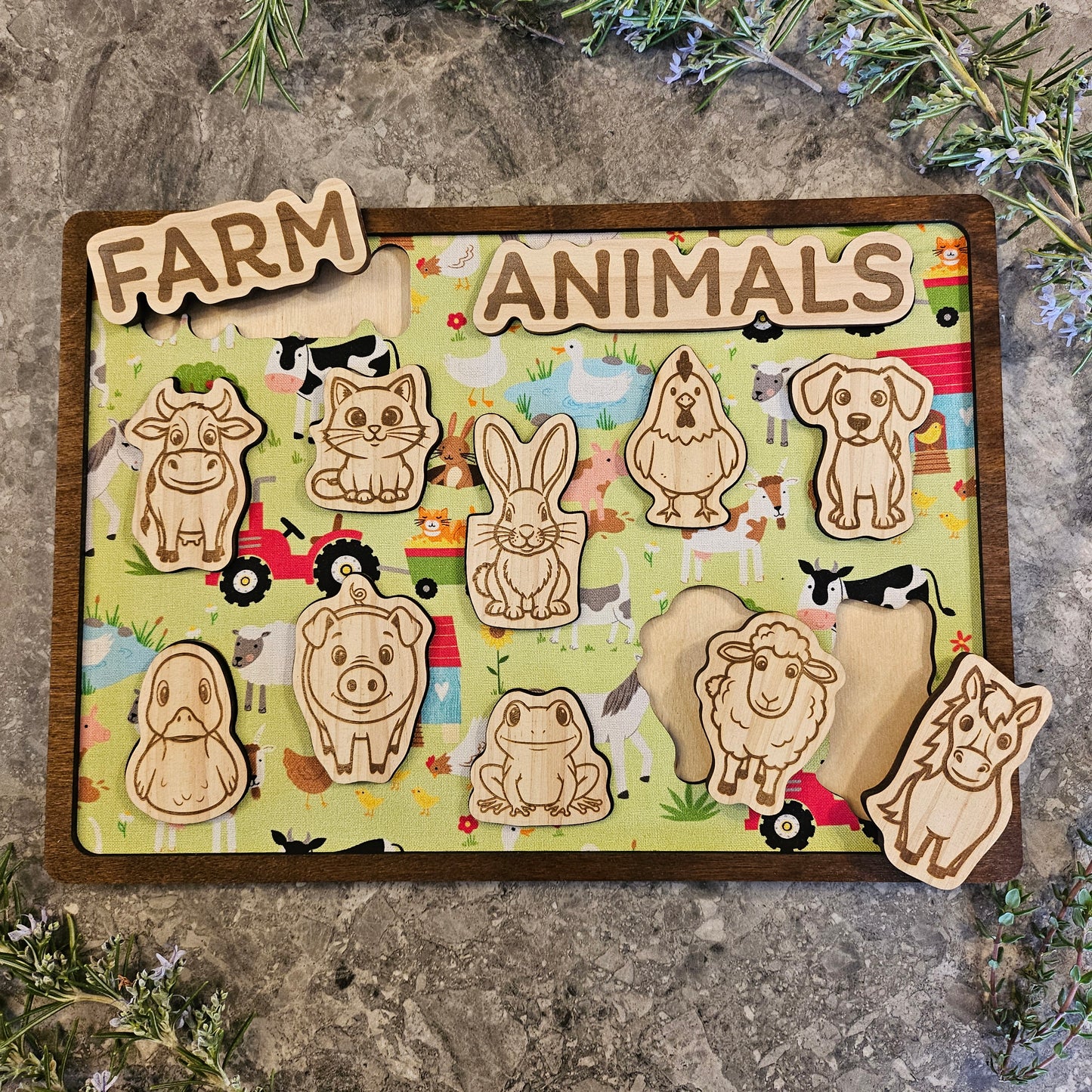 Farm Animal Wooden and Fabric Puzzle