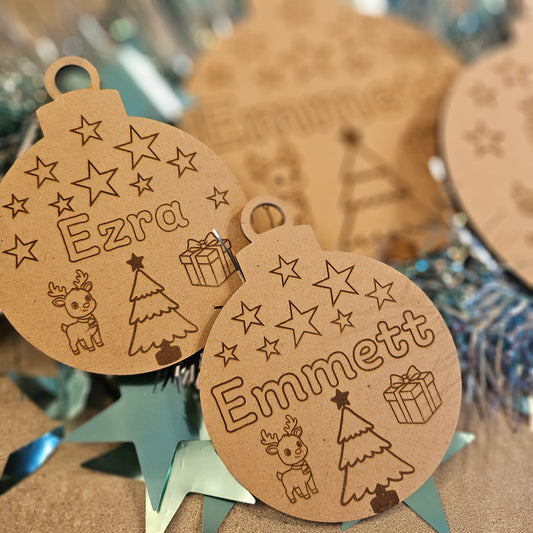 Personalised DIY Bauble Christmas Decoration