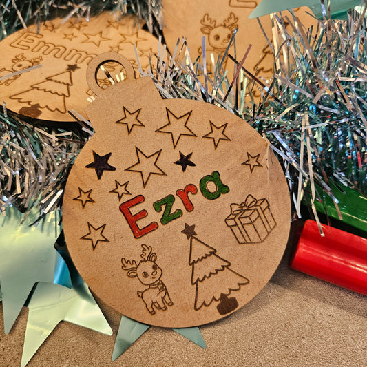 Personalised DIY Bauble Christmas Decoration