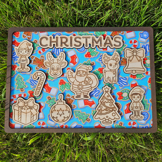 Christmas Wooden and Fabric Puzzle