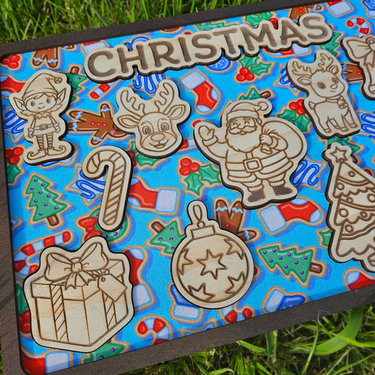 Christmas Wooden and Fabric Puzzle
